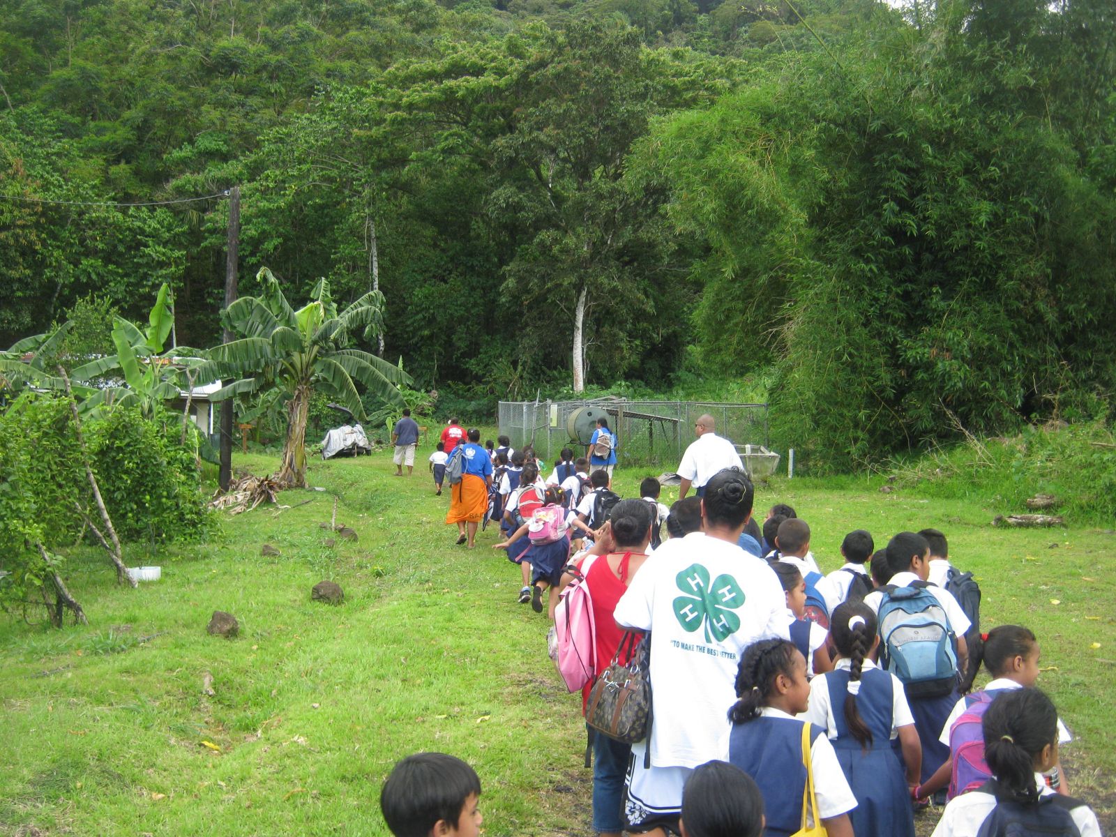Field visits and greenhouse tours from schools and conservation education conducted by the U&CF program and Forestry Staff in American Samoa.