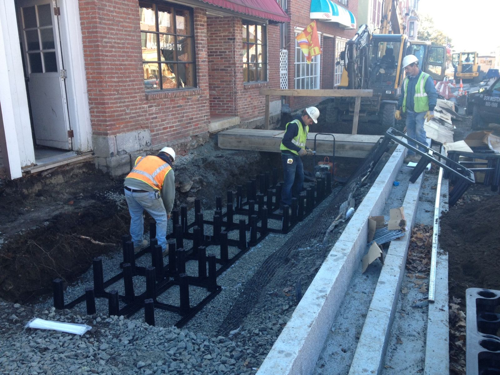 soils cells being installed in downtown St. Albans