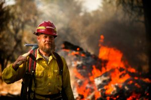 Image of wildland firefighter